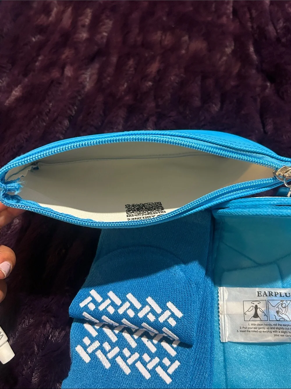 Lacoste Bright Blue Travel Zip Pouch